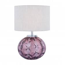 Pink Tones Glass Base Table Lamps