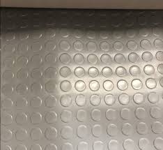coin design gray colour rubber flooring