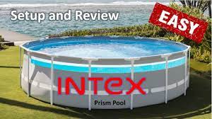 Easy INTEX above ground pool, setup and review - YouTube