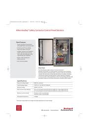 Allen Bradley Safety Contactor Control Panel Solution