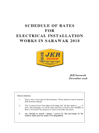314232618 schedule of rate jkr malaysia pdf negeri sabah malaysia schedule of rate jabatan kerja raya 1 this schedule of rates shall form part of the course hero. Schedule Of Rates For Electrical Installation Works In Sarawak 2018 Electrical Wiring Fluorescent Lamp