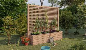 Raise Garden Bed With Privacy Screen