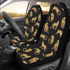 Cheetah Print Car Seat Covers 2 Pc
