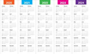 When you purchase through l. Year 2020 2021 2022 2023 2024 Calendar Vector Design Template Simple And Clean Design Tasmeemme Com