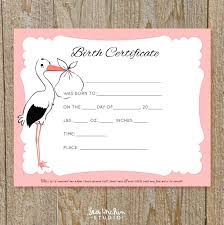 Baby Doll Birth Certificate Template Cumed Org