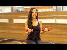 arm exercises with weights while