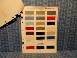 1965 Import Car Original Paint Color Chart Mercedes Mg Fiat