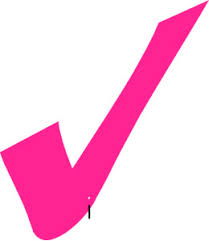 Image result for check mark pink