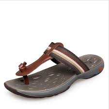 Us 33 8 Summer Of 2016 New Fashion Flip Flops Men Sandals Shoes Male Beach Genuine Leather Sandals Cork Valentine Slippers Plus Size In Slippers