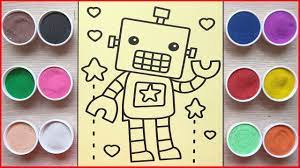 TÔ MÀU TRANH CÁT ROBOT SIÊU NHÂN BIẾN HÌNH - Colored sand painting robot  toys - Đồ chơi Chim Xinh - YouTube