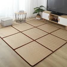 foldable rattan floor mat non slip