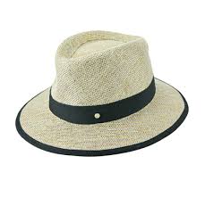 two tone canvas fedora hat