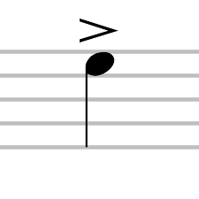 In music, an accent is an emphasis, stress, or stronger attack placed on a particular note or set of notes, or chord, either as a result of its context or specifically indicated by an accent mark.accents contribute to the articulation and prosody of a performance of a musical phrase. File Music Marcato Svg Wikimedia Commons