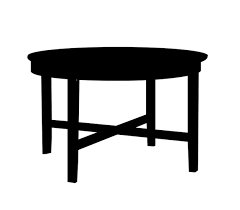 Isolated Black Silhouette Table Icon