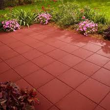 Red Square Concrete Patio Stone