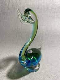 Murano Swan Crystal Glass Art Object