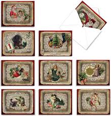 Every holiday, from new year's to easter and christmas, was commemorated with these bright, cheerful cards. Amazon Com The Best Card Company 10 Retro Merry Christmas Cards Bulk Vintage Holiday Notecards With Envelopes 4 X 5 12 Inch Lacy Holidays M1760xs Office Products