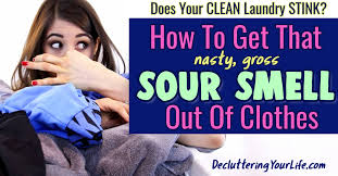get sour smell out of clothes towels