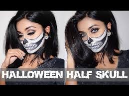 halloween half skull tutorial