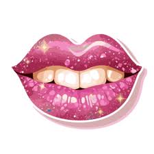 pink glitter glitter lips template