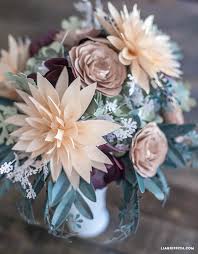 Others come still attached to their branches and their stems for a more natural appearance. Diy Rustic Paper Bridal Bouquet Lia Griffith