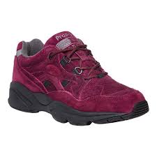 Womens Propet Stability Walker Shoe Size 65 2e Berry Suede