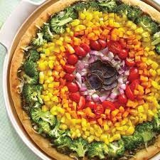 rainbow veggie pizza recipes