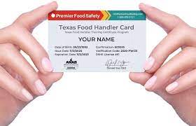 texas food handler card certificate