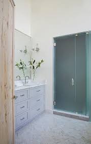 Frosted Glass Door On Walk In Shower