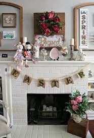 Simple Easter Mantel Decor Clever
