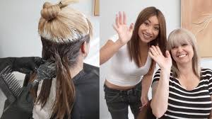 And the hair color is…brown with blonde highlights, also known as bronde. Hair Color Technique Blonde And Brown Hair Youtube
