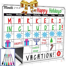 Dry Erase Monthly Calendar Set Large Magnetic White Board