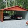 For a carport made of lumber, lay 6 posts in the ground, fasten your beams, and then add the roof. 1
