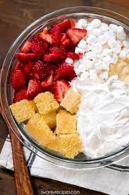 easy strawberry shortcake fluff salad