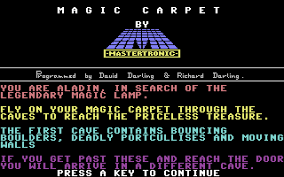 magic carpet commodore 64 game review