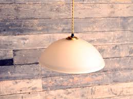 20th Century Frosted Glass Pendant Light