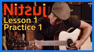 Nitsuj Learning Guitar. Lesson 1 Practice 1 Justin Guitar Beginner Course  2020 - YouTube