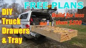 FREEE PLANS DIY Truck Drawer Box and Slide out Tray YouTube