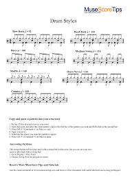 Drum Styles Grooves Sheet Music Download Free In Pdf Or Midi
