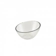 Hammered Glass Angled Bowl Als
