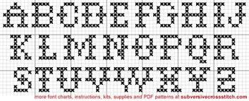 Free Fun Font Pdf Version Cross Stitch Alphabet Cross