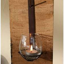 Luca Metal Hanging Glass Candle Holder