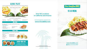ono hawaiian bbq menu picture of ono