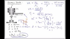 Calculating Screw Jack Efficiency And Required Lifting Force