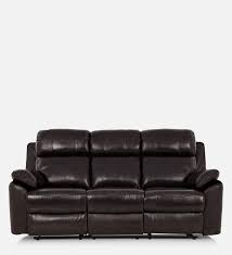 pluno 3 seater reclinerset in brown