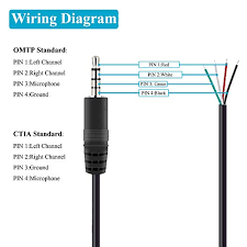 There are different types of 3.5mm audio jack available with different application like ts, trs, and trrs, but the most common. Amazon Com Fancasee 2 Pack 6 Ft Replacement 3 5mm Male Plug To Bare Wire Open End Trrs 4 Pole Stereo 1 8 3 5mm Plug Jack Connector Audio Cable For Headphone Headset Earphone Microphone Cable