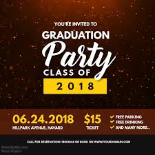 Graduation Party Invitation Card Template Postermywall