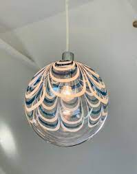 mid century murano glass pendant light