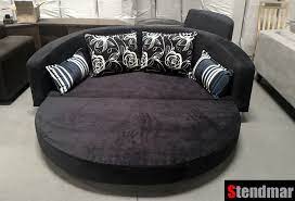 Modern Fabric Round Sofa Sleeper Bed