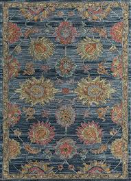 mythos blue hand tufted wool rugs tla